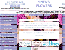 Tablet Screenshot of ninfasflowersngifts.com
